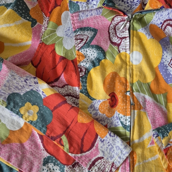 Coldwater Creek Women's Floral Zip-Front Structured Jacket Size Small - Picture 3 of 5